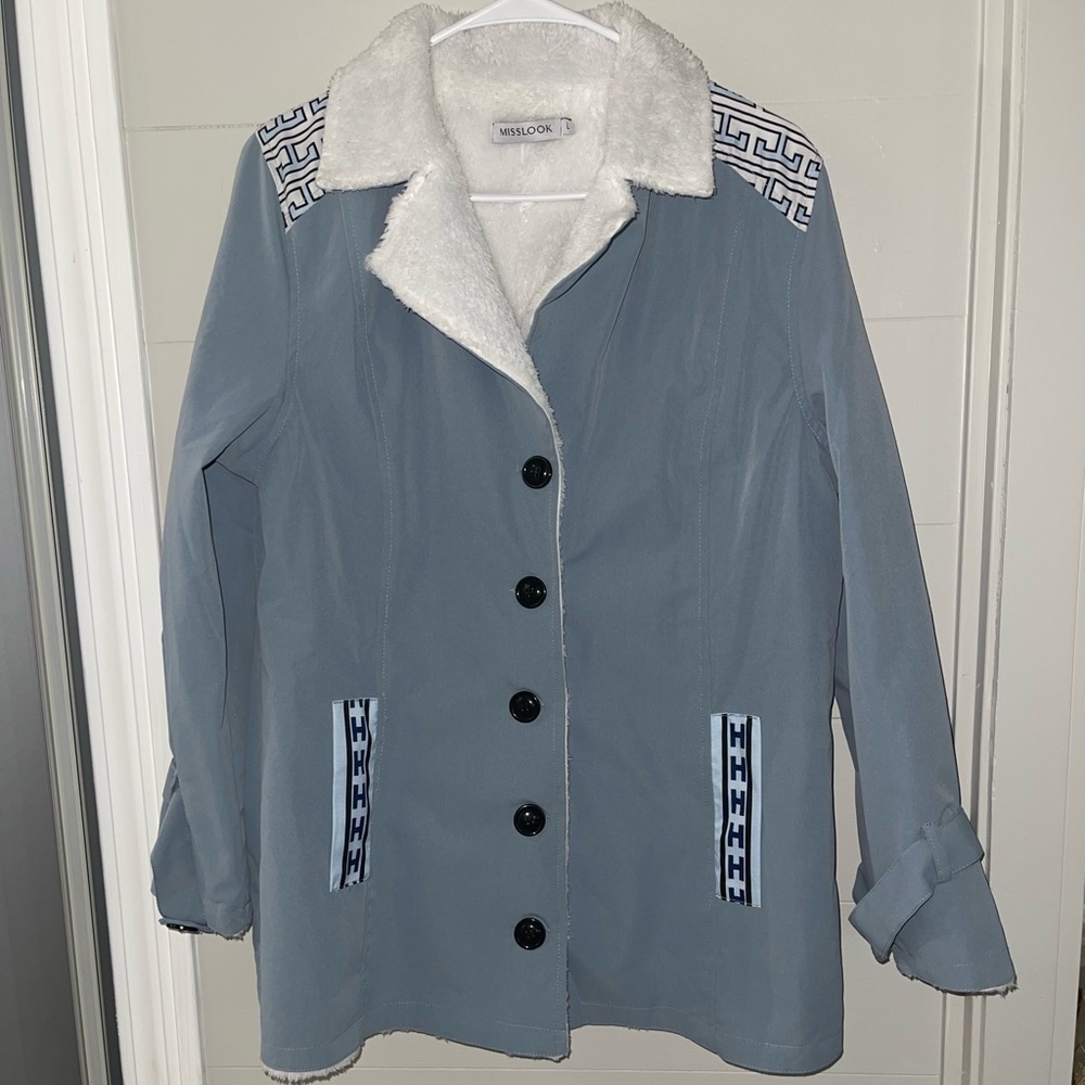 Misslook | Women’s Sherpa Lined Coat Size Large